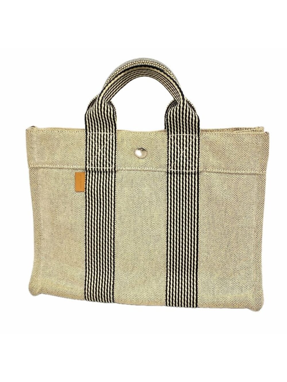 Hermes Tote Bag New Fourre Tout PM Toile H Black Silver